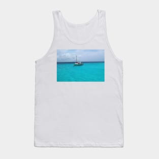 Sailing Serenity in the Azure Waters of the Caribbean Tank Top